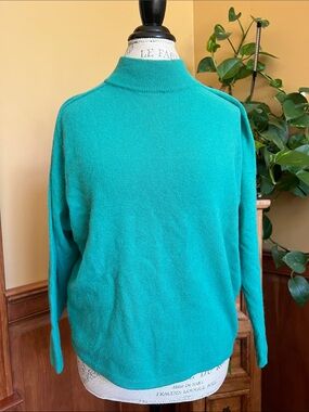 United Colors Of Benetton Teal Ribbed Turtleneck Sweater women’s 14